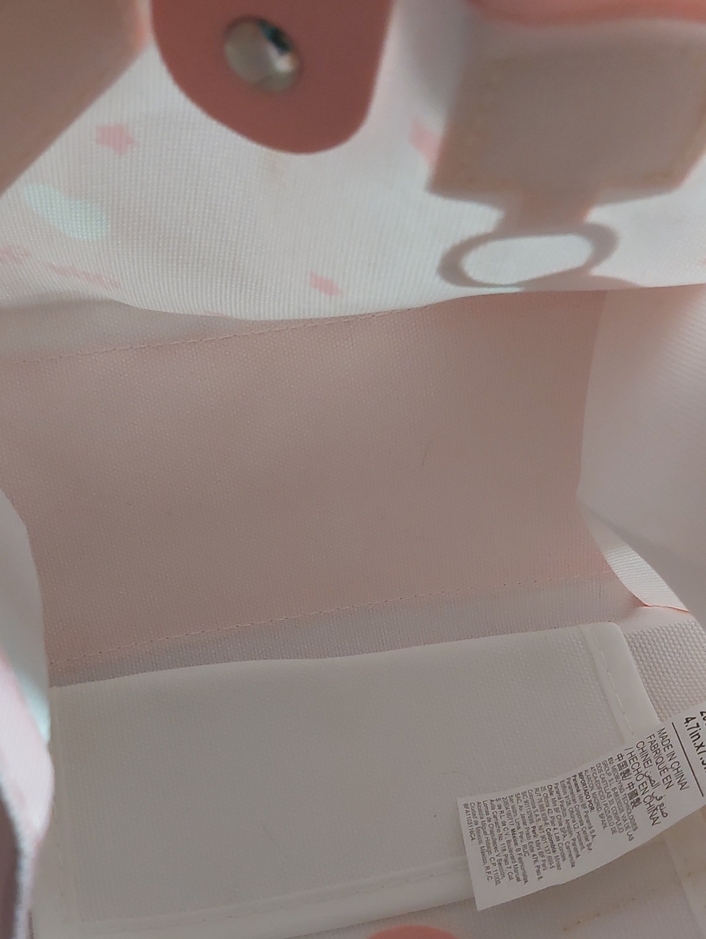 Pink  Tote with Hearts, Stars and Strawberry Charm - Picture 3 of 7